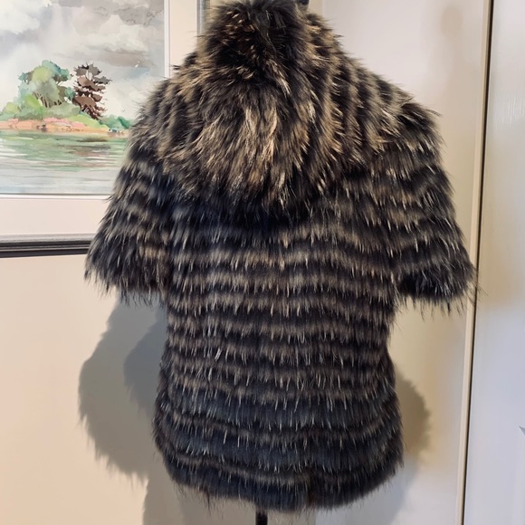 Reversible Raccoon and silk Jacket. - Picture 7 of 13
